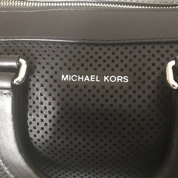 Michael Kors Libby Perforated Leather Gym Bag - Picture 6 of 10